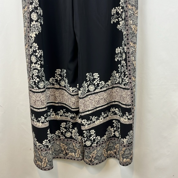 Alice + Olivia Athena Floral Print Wide - Waistband Flared Pants Size 4 - Picture 10 of 13